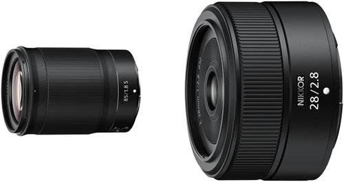 Nikon Nikkor Z 85mm F/1.8 S Lens + Nikkor Z 28mm F/2.8 Black