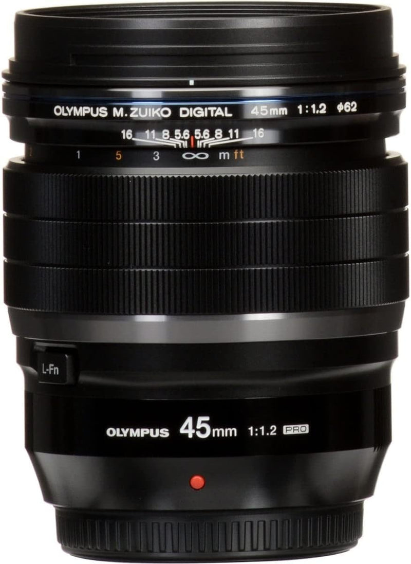 OM System M.Zuiko Digital ED 45mm f/1.2 PRO Lens for Micro Four Thirds Black