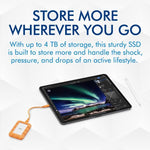 LaCie Rugged Mini SSD 2TB USB-C Portable External SSD