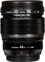 OM System M.Zuiko Digital ED 45mm f/1.2 PRO Lens for Micro Four Thirds Black
