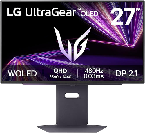 LG UltraGear OLED GX7 Gaming Monitor 27GX790A – QHD 1440p WOLED 27 inch, 480Hz, 0.03ms, 275-1300nits, AMD FreeSync Premium Pro, ClearMR 21000, HDR 400, Delta E ≤ 2, DP 2.1, HDMI 2.1, Black
