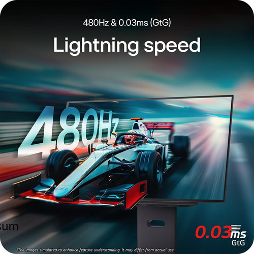 LG UltraGear OLED GX7 Gaming Monitor 27GX790A – QHD 1440p WOLED 27 inch, 480Hz, 0.03ms, 275-1300nits, AMD FreeSync Premium Pro, ClearMR 21000, HDR 400, Delta E ≤ 2, DP 2.1, HDMI 2.1, Black
