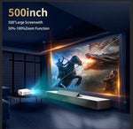 Jeephee A80 1800 ANSI 4K Outdoor Smart Projector with Auto Focus White