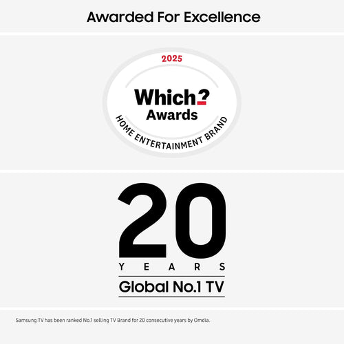 Samsung 65" QLED QEF1 4K, Q4 AI Processor, Knox Security, 100% Colour Volume with Quantum Dot, Endless Free Content, Samsung Vision AI Smart TV, 2025