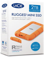 LaCie Rugged Mini SSD 2TB USB-C Portable External SSD