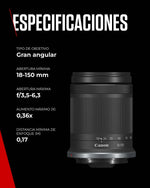 Canon RF-S 18-150mm F3.5-6.3 IS STM Zoom Lens Black