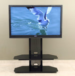 TransDeco TV Stand, Steel, Black, 80"