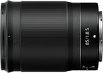 Nikon Nikkor Z 85mm F/1.8 S Mirrorless Camera Lens Black