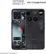 Nothing Phone (3) - Smartphone with 50 MP Triple Rear Camera System, 24 Hour Silicon Carbon Long Lasting Battery, 6.67" 120Hz AMOLED Display and Glyph Matrix, All Carriers, 12GB + 256GB - Black