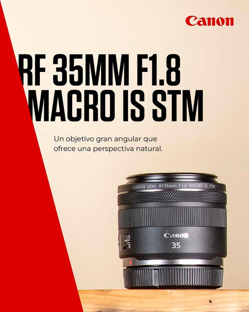 Canon RF 35mm F/1.8 Macro IS STM Lens for EOS R Cameras Black