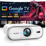 Sovboi E30Max 4K Google TV Projector 3000 Brightness Pearl White