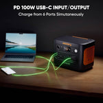 Jackery Explorer 1000 v2+ 100W Solar Panel Portable Power Station(2024 New),1070Wh LiFePO4 Battery,1500W AC/100W USB-C Output, 1 Hr Fast Charge, Solar Generator for Outdoor Camping,Off-grid Living,RV