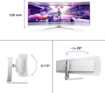 Philips Evnia 49M2C8900L - 49 Inch DQHD OLED Curved Gaming Monitor, 144 Hertz, 0.03ms GtG, HDR400, Ambiglow, FreeSync Prem. Pro (5120x1440, HDMI 2.1, DisplayPort 1.4, USB-C, USB Hub) White