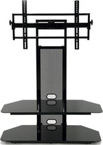 TransDeco TV Stand, Steel, Black, 80"