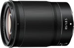 Nikon Nikkor Z 85mm F/1.8 S Mirrorless Camera Lens Black