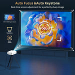 Jeephee A80 1800 ANSI 4K Outdoor Smart Projector with Auto Focus White