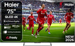 Haier 75" QLED S90GUF Smart TV with Fire TV, Freely, AI Picture Quality, Sound by KEF, Dolby Atmos, MEMC, Gaming Accelerator, Bluetooth, HDMI 2.1