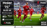 Haier 75" QLED S90GUF Smart TV with Fire TV, Freely, AI Picture Quality, Sound by KEF, Dolby Atmos, MEMC, Gaming Accelerator, Bluetooth, HDMI 2.1