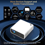 Jeephee A80 1800 ANSI 4K Outdoor Smart Projector with Auto Focus White