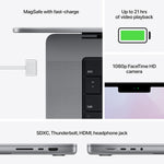 Apple MacBook Pro 16" 2021 M1 Pro 10-Core CPU 16GB RAM 512GB SSD Space Gray (Renewed)