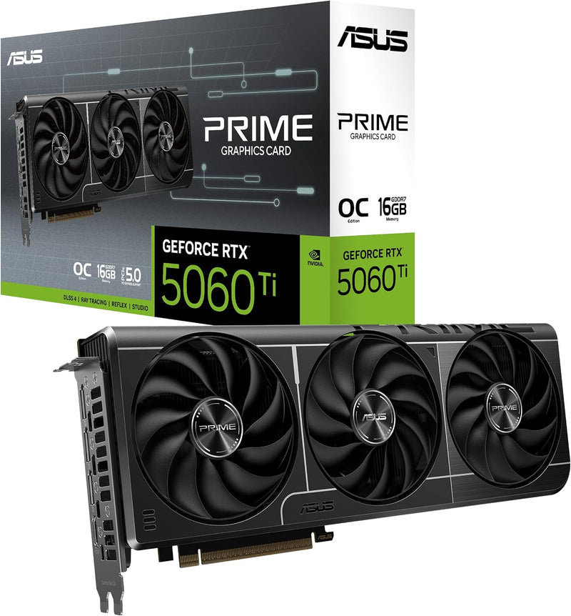 ASUS Prime GeForce RTX 5060 Ti 16GB GDDR7 OC Edition Graphics Card