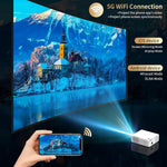 Jeephee A80 1800 ANSI 4K Outdoor Smart Projector with Auto Focus White