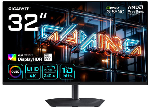 Gigabyte MO32U24 32" OLED 4K UHD 240Hz 0.03ms Gaming Monitor