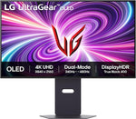 LG UltraGear OLED Gaming Monitor 32GS95UV-B – 4K 32 inch WOLED, Dual-Mode 240Hz / 480Hz, 0.03ms, AMD FreeSync Premium Pro, Built-in Speakers, HDR True Black 400, DP 1.4 with DSC, HDMI 2.1, Black