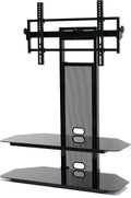 TransDeco TV Stand, Steel, Black, 80"