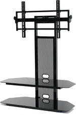TransDeco TV Stand, Steel, Black, 80"