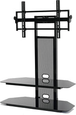 TransDeco TV Stand, Steel, Black, 80"