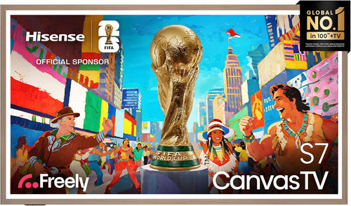 Hisense 65" 65S7NQTUK Canvas TV - 144Hz Game Mode PRO, Art Mode, Styles Swaps Frames, UltraSlim Wall Mount with Freely, Disney +, YouTube, Netflix