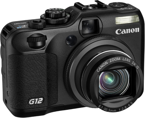 Canon PowerShot G12 10MP Digital Camera with 5x Optical Zoom Black