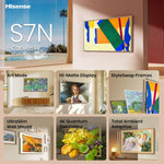 Hisense 65" 65S7NQTUK Canvas TV - 144Hz Game Mode PRO, Art Mode, Styles Swaps Frames, UltraSlim Wall Mount with Freely, Disney +, YouTube, Netflix